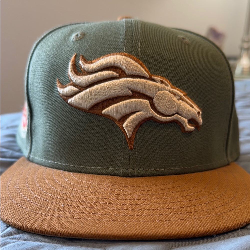 Green and Tan Denver Broncos Cap